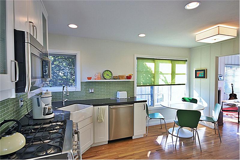 Remodeled kitchen with Caeserstone countertops