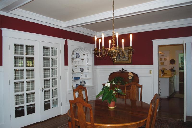 Formal Dining Room with Painted Wood Wainscoating