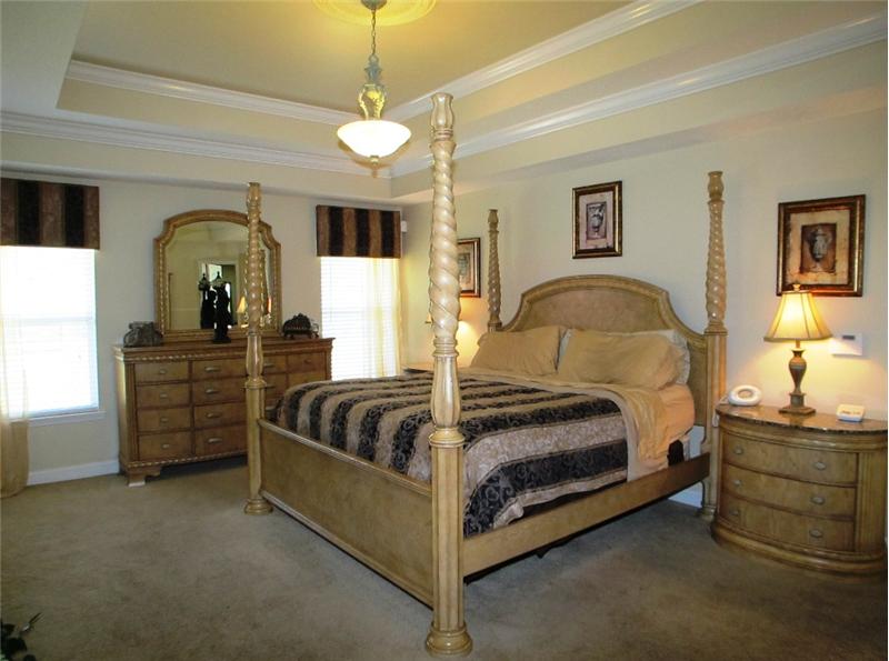 Master Bedroom with Double Tray Ceiling