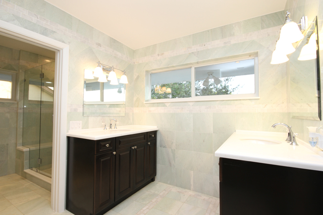 Master bath with Carrera marble.
