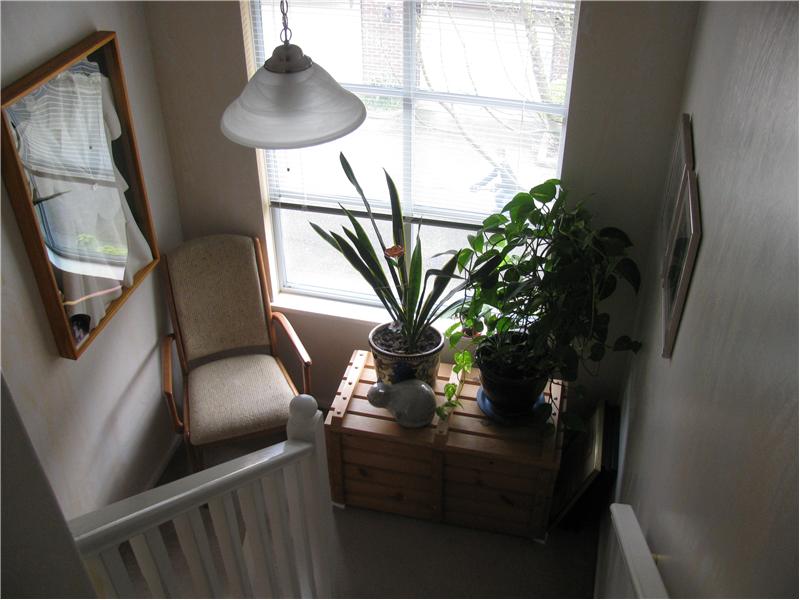 Stairs landing from above