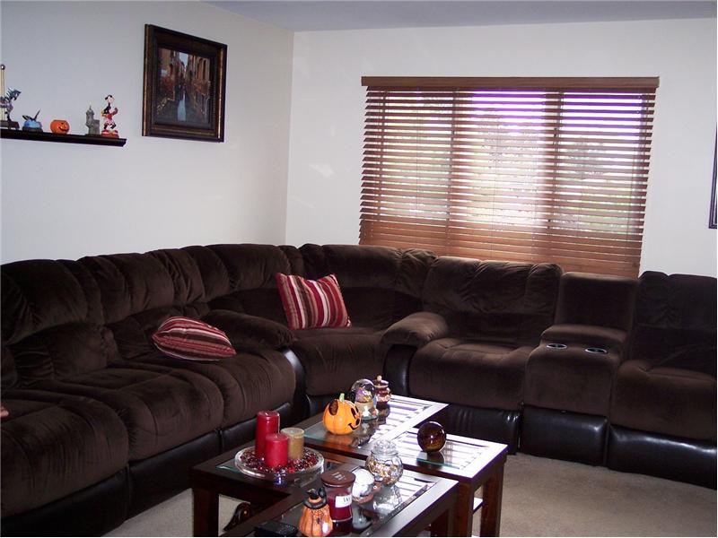 Living room in rental apartment
