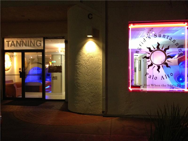 Salon Frontage in the evening