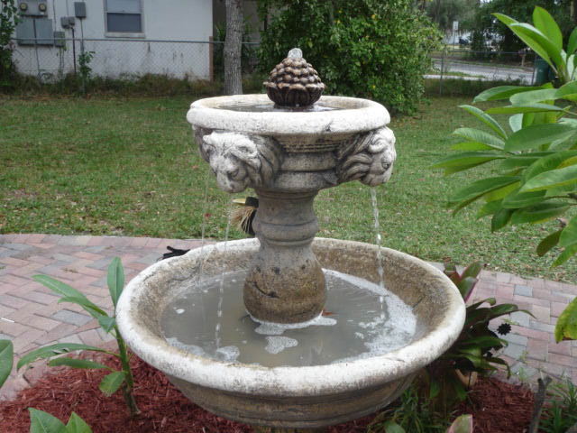 Fountain in front of home