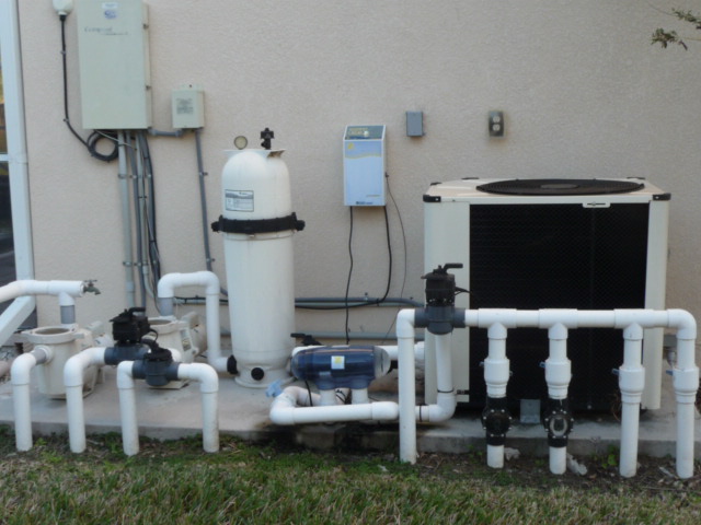 pool equipment showing heater