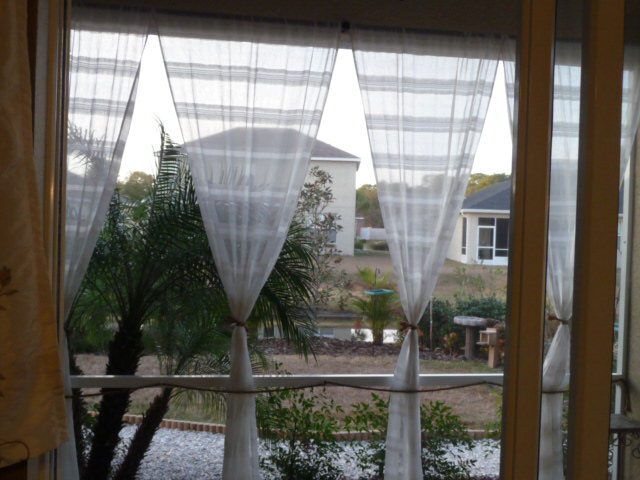 Looking out screened porch