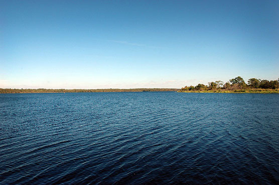 You could easily convert the back yard into this view of Lake Manatee.